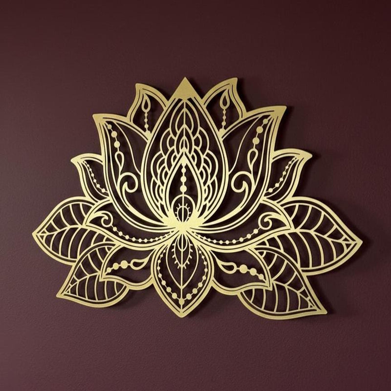 Lotus Flower Metal Wall Art | Spiritual Home Decor