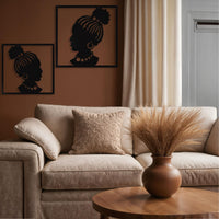 African Woman Metal Wall Art | Ethnic Boho Decor