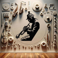 Metal Saxophone Wall Art | Jazz Music Studio Decor