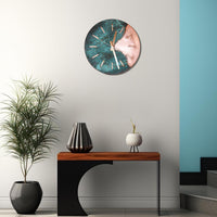 Handmade Copper Patina Wall Clock | Rustic Industrial Design