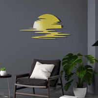 Abstrakte Sonne Metall Wandkunst - Moderne Sonnenuntergang Deko