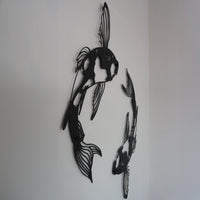 Zen Koi Metall Wandkunst | Japanische Feng Shui Dekoration