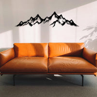 Arte de Pared de Metal Silueta Montaña | Decoración Moderna Estilo Granja
