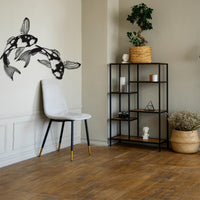 Zen Koi Metal Wall Art - Japanese Feng Shui Fish Decor