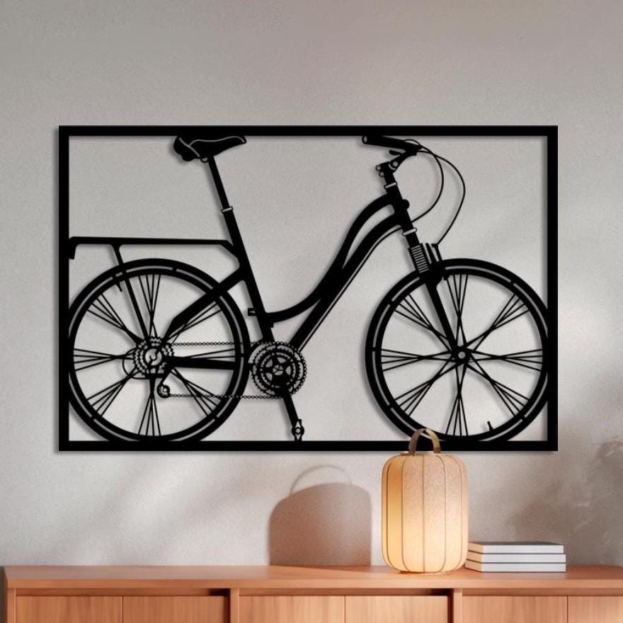Décoration Murale Vélo en Métal pour Maison & Bureau | Idée Cadeau Cycliste Originale
