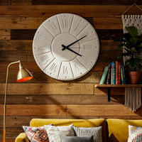 Large Wooden Wall Clock with Roman Numerals | Silent Modern Design