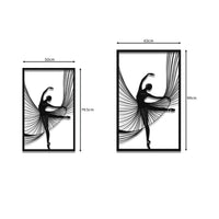 Metal Ballerina Wall Art | Modern Dancer Silhouette Decor