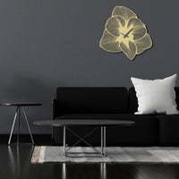 Azalea Flower Metal Wall Clock - Modern Floral Design