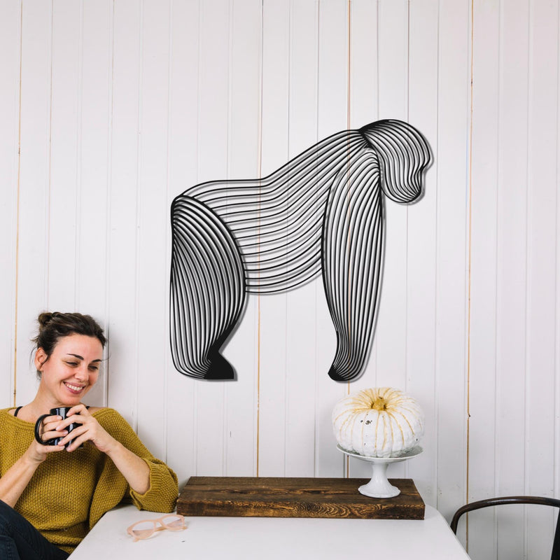 Gorilla Metal Wall Art | Modern Animal Decor for Man Cave