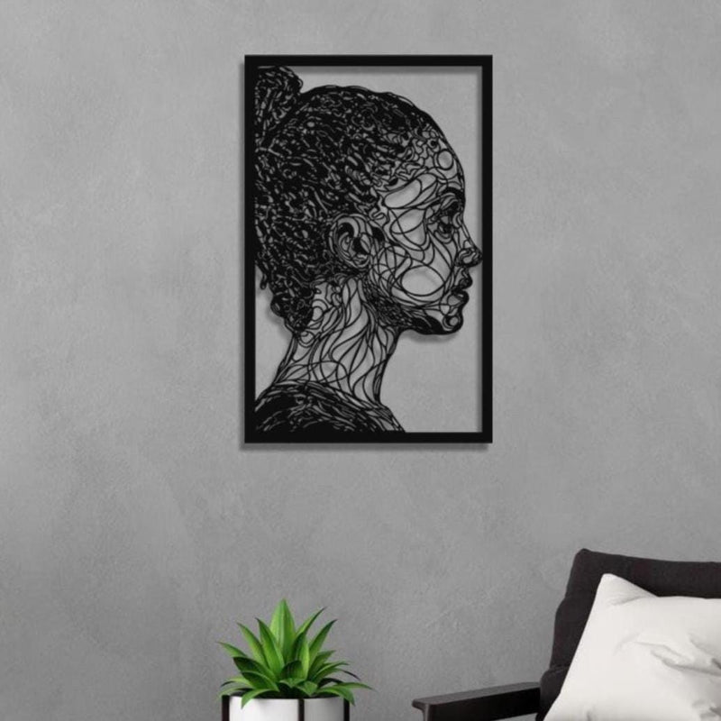 Abstract Wire Woman Metal Wall Art | Female Silhouette