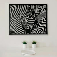 3D Metal Hand Wall Art - Abstract Optical Illusion Decor