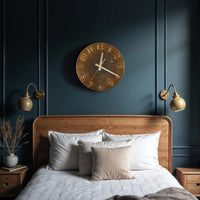 Reloj de Pared de Cobre Artesanal - Decoración Rústica y Moderna para el Hogar