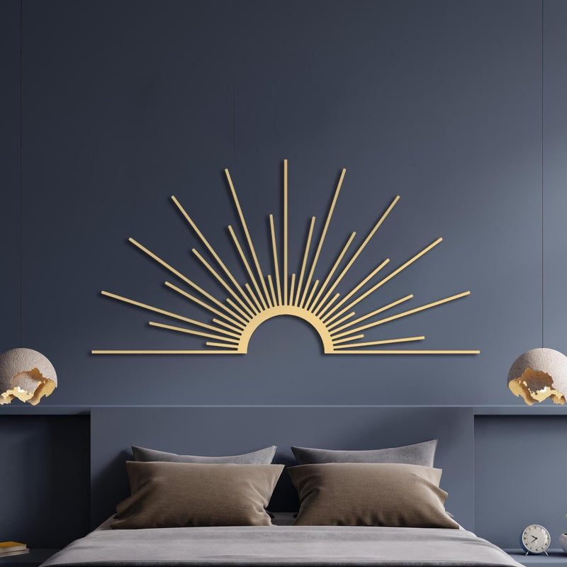 Sun Metal Wall Art - Boho Golden Sun Decor
