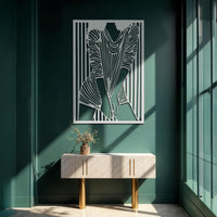 Minimalist Kadın Metal Duvar Sanatı | Modern Kadın Silüeti Dekorasyonu