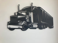 Sattelschlepper Metall Wandkunst | Amerikanische Trucker Deko