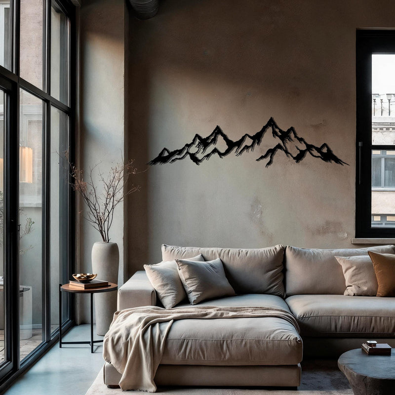 Mountain Silhouette Metal Wall Art | Modern Farmhouse Decor