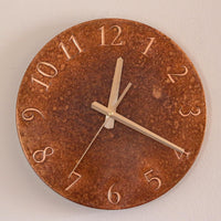 Reloj de Pared de Cobre Artesanal - Decoración Rústica y Moderna para el Hogar