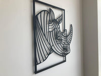 Geometrische Metall Nashornkopf Wandkunst – Modernes Design