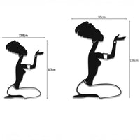 African Woman Metal Wall Art | Afro Silhouette Decor