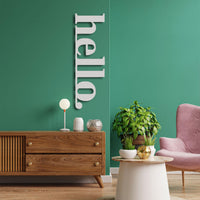 Metal Hello Sign | Modern Laser Cut Entryway Wall Decor