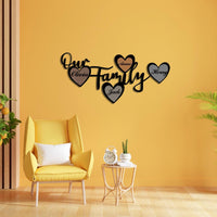 Custom Metal Family Photo Wall Art | Personalized Name Sign