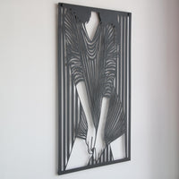 Minimalist Woman Metal Wall Art - Abstract Female Silhouette
