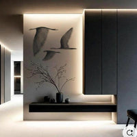 Flying Birds Metal Wall Art Set of 3 | Modern Animal Decor