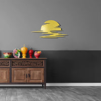 Abstrakte Sonne Metall Wandkunst - Moderne Sonnenuntergang Deko