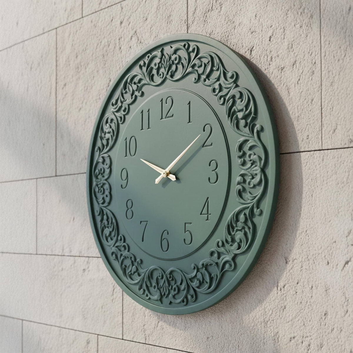 29 inç Patina Ahşap Duvar Saati - Büyük Rustik Vintage Tasarım