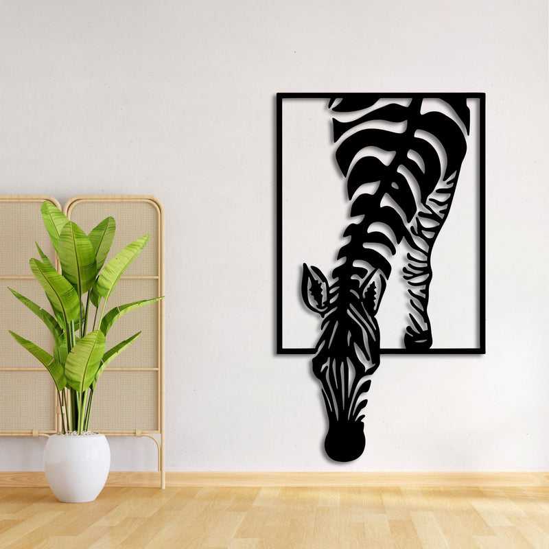 Zebra Metal Wall Art | African Safari Wildlife Decor