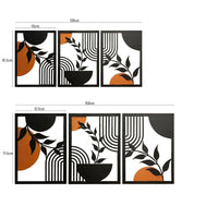 Triple Leaf Metal Wall Art Set | Modern Botanical Decor