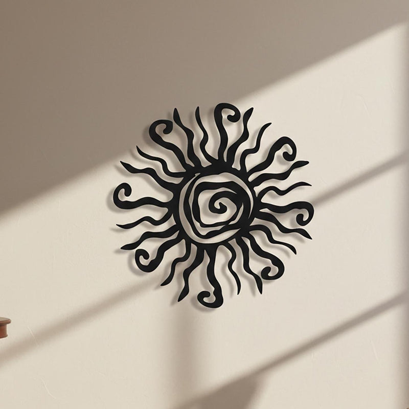 Spiral Sonnen Metall Wandkunst - Himmlische Outdoor Deko