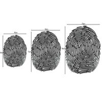 Abstraktes Fingerabdruck Metall Wandbild | Moderne Wohndekoration