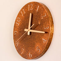 Reloj de Pared de Cobre Artesanal - Decoración Rústica y Moderna para el Hogar