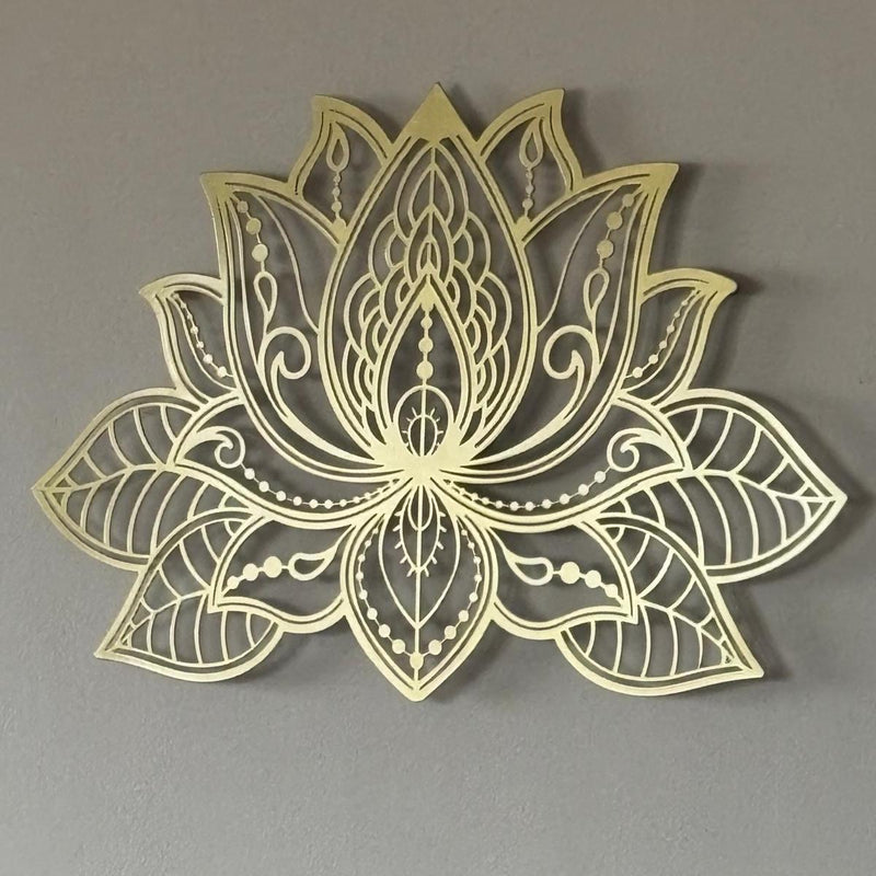 Lotus Flower Metal Wall Art | Spiritual Home Decor