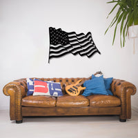 Large Metal American Flag Wall Art for Indoor & Outdoor Decor