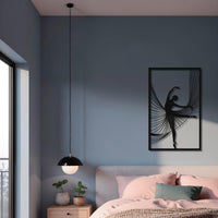 Metal Ballerina Wall Art | Modern Dancer Silhouette Decor