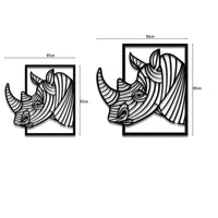 Geometrische Metall Nashornkopf Wandkunst – Modernes Design
