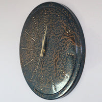 Handmade Solid Copper Wall Clock - 18 inch Patina Finish