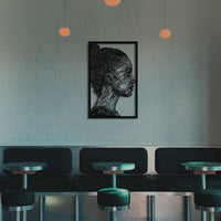 Abstract Wire Woman Metal Wall Art | Female Silhouette