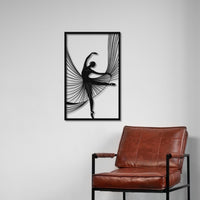 Metal Ballerina Wall Art | Modern Dancer Silhouette Decor