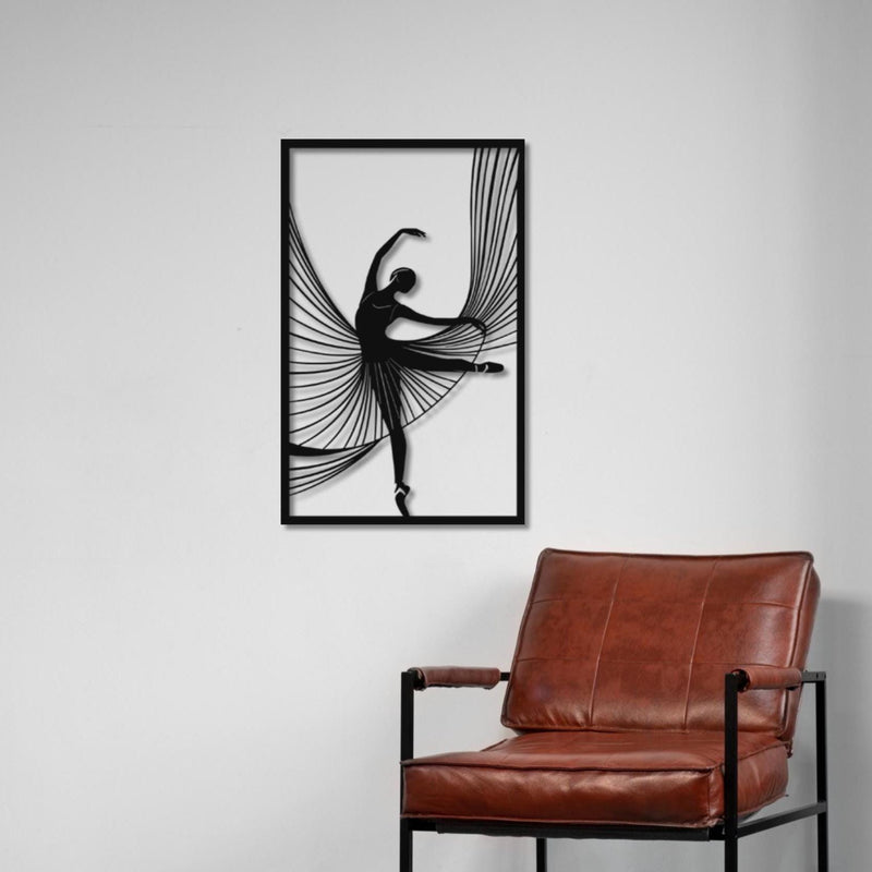 Metal Ballerina Wall Art | Modern Dancer Silhouette Decor