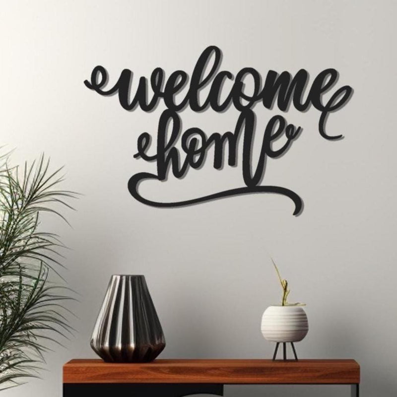 Welcome Home Metal Sign | Entryway & Front Porch Decor
