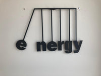 Metal Energy Wall Art - Newton's Cradle Inspired Decor