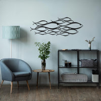 Metal School of Fish Wall Art | Modern Coastal Decor