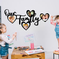 Custom Metal Family Photo Wall Art | Personalized Name Sign