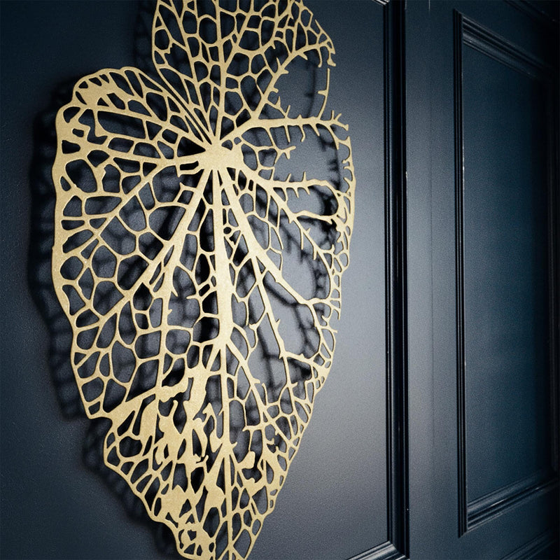 Metal Yaprak Duvar Sanatı | Salon İçin Büyük Botanik Dekor