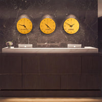 Personalized Metal City Name Wall Clock - Custom Time Zone