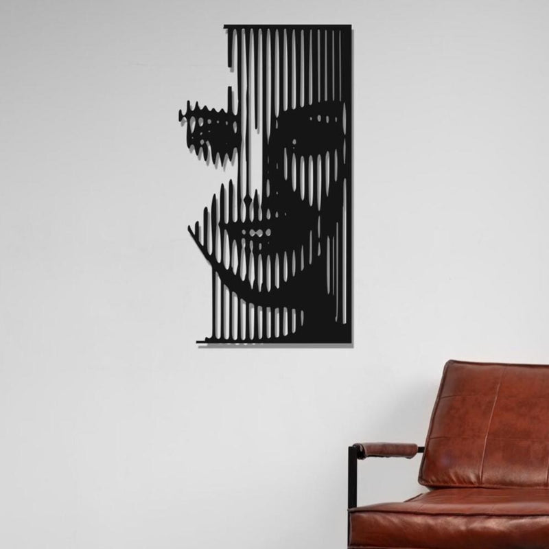 Custom Linear Metal Portrait - Personalized Photo Wall Art