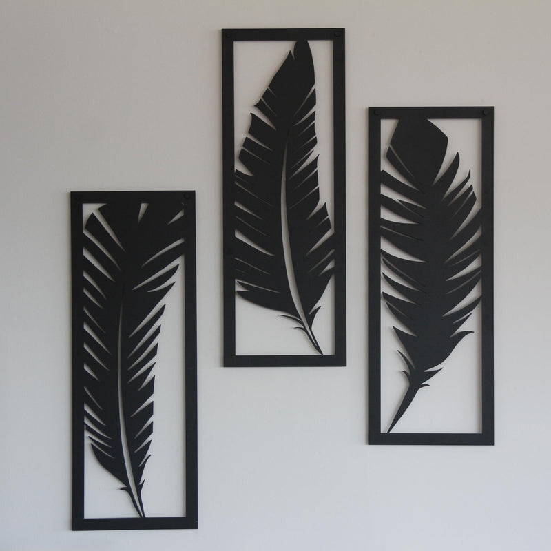 Metal Feather Wall Art | Boho & Rustic Home Decor